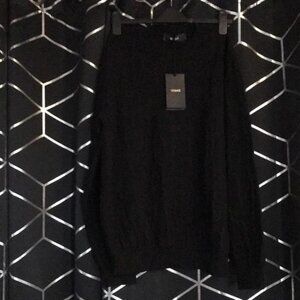 New Authentic Versace Crocodile Jacquard Wool Crew – Black size 50